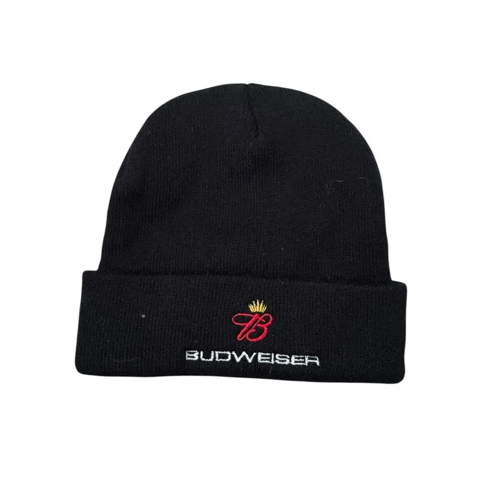 Charlotte Hornets Black Beanie One Size Budweiser Embroidered Knit Toque NBA